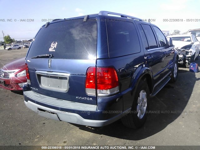 5LMEU68H55ZJ00291 - 2005 LINCOLN AVIATOR 蓝色 照片 4
