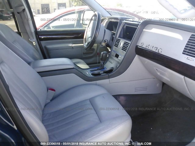 5LMEU68H55ZJ00291 - 2005 LINCOLN AVIATOR 蓝色 照片 5
