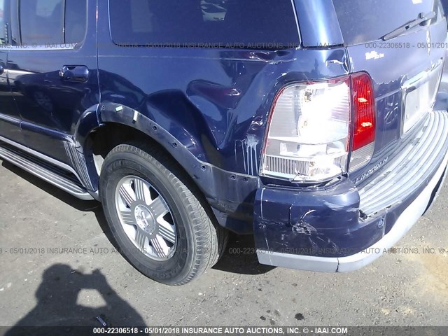 5LMEU68H55ZJ00291 - 2005 LINCOLN AVIATOR BLUE photo 6