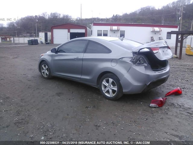 KMHDH6AE5DU009472 - 2013 HYUNDAI ELANTRA COUPE GS/SE GRAY photo 3