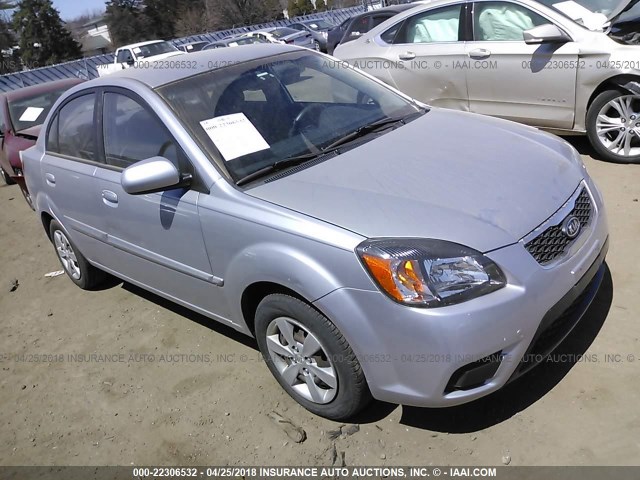 KNADH4A30A6646886 - 2010 KIA RIO LX/SX SILVER photo 1