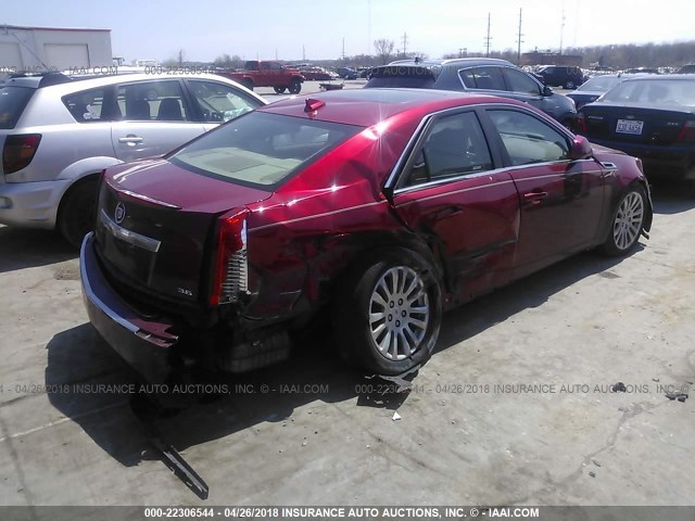 1G6DL5ED3B0131320 - 2011 CADILLAC CTS PERFORMANCE COLLECTION Красный фото 4