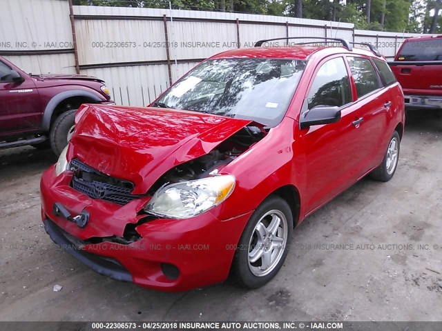 2T1KR32E16C621612 - 2006 TOYOTA COROLLA MATRIX XR RED photo 2