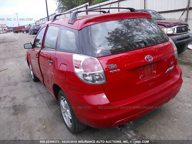 2T1KR32E16C621612 - 2006 TOYOTA COROLLA MATRIX XR RED photo 3