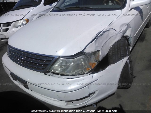 4T1BF28B83U313153 - 2003 TOYOTA AVALON XL/XLS WHITE photo 6