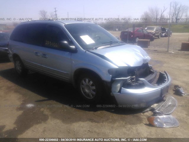 2C8GP64L43R366473 - 2003 CHRYSLER TOWN & COUNTRY LIMITED BLUE photo 1