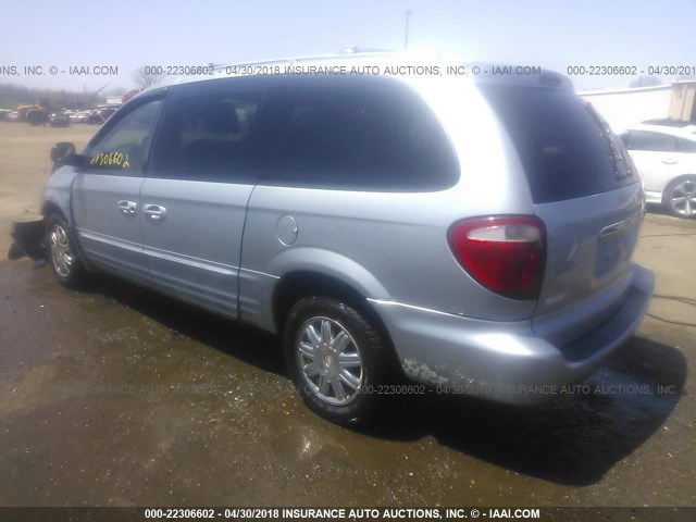 2C8GP64L43R366473 - 2003 CHRYSLER TOWN & COUNTRY LIMITED BLUE photo 3