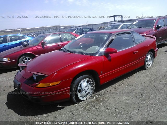 1G8ZH1270TZ198055 - 1996 SATURN SC2 RED photo 2