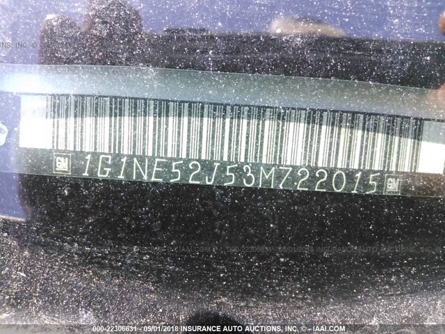 1G1NE52J53M722015 - 2003 CHEVROLET MALIBU LS 银色 照片 9