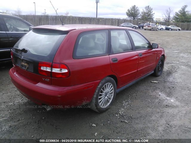 YV1VW27514F102874 - 2004 VOLVO V40 1.9T RED photo 4