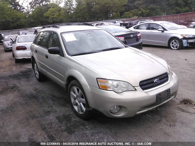 4S4BP61C367352906 - 2006 SUBARU LEGACY OUTBACK 2.5I GREEN photo 1