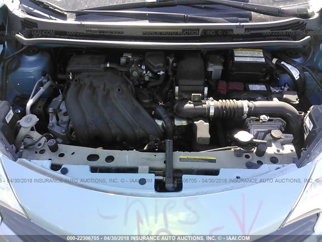 3N1CE2CP8FL422891 - 2015 NISSAN VERSA NOTE S/S PLUS/SV/SL/SR BLUE photo 10