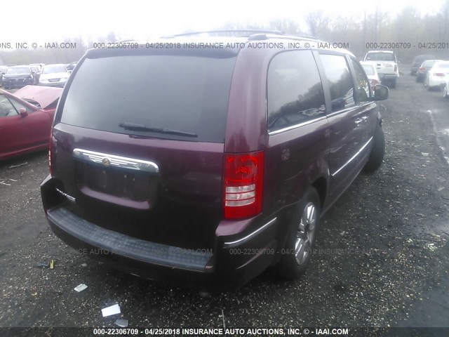 2A8HR64X38R689836 - 2008 CHRYSLER TOWN & COUNTRY LIMITED RED photo 4