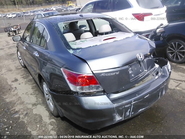 1HGCP36828A082442 - 2008 HONDA ACCORD EXL GRAY photo 3