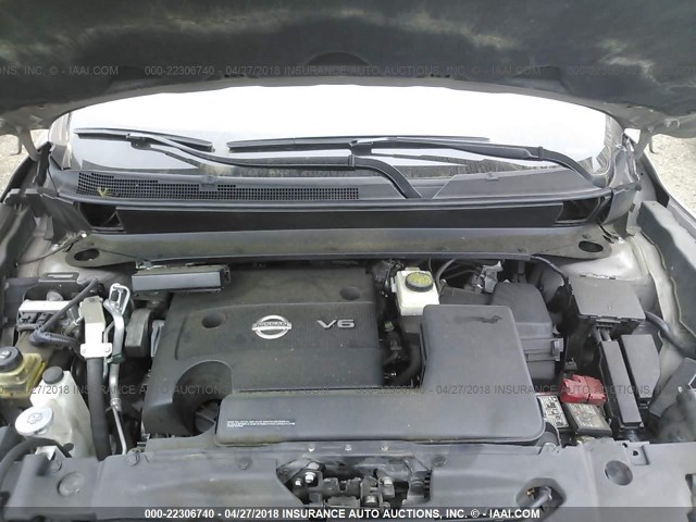 5N1AR2MM7DC669031 - 2013 NISSAN PATHFINDER S/SV/SL/PLATINUM 灰色 照片 10