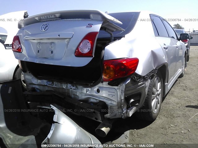 1NXBU4EEXAZ309019 - 2010 TOYOTA COROLLA S/LE/XLE SILVER photo 4