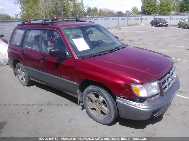 JF1SF6553YH711581 - 2000 SUBARU FORESTER S MAROON photo 1