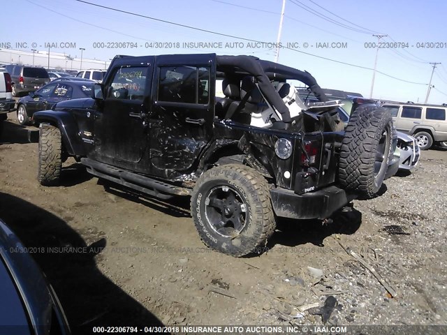 1C4BJWEG7DL586831 - 2013 JEEP WRANGLER UNLIMITE SAHARA BLACK photo 3