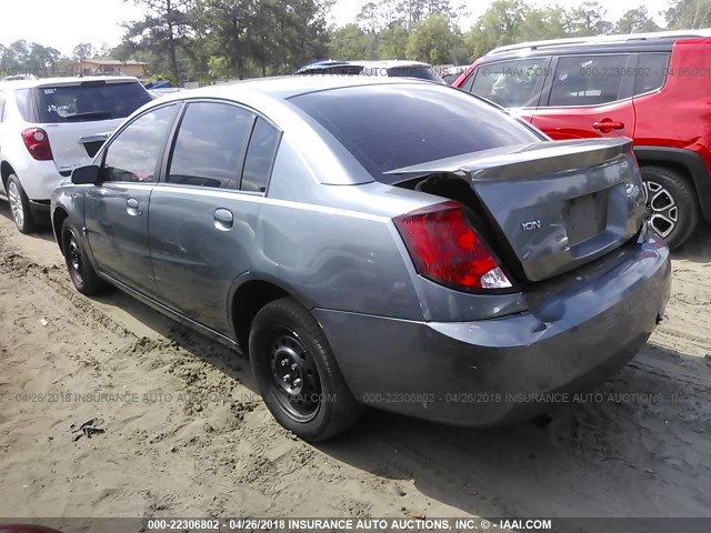 1G8AJ52F54Z158698 - 2004 SATURN ION LEVEL 2 GRAY photo 3