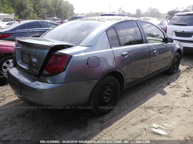 1G8AJ52F54Z158698 - 2004 SATURN ION LEVEL 2 GRAY photo 4