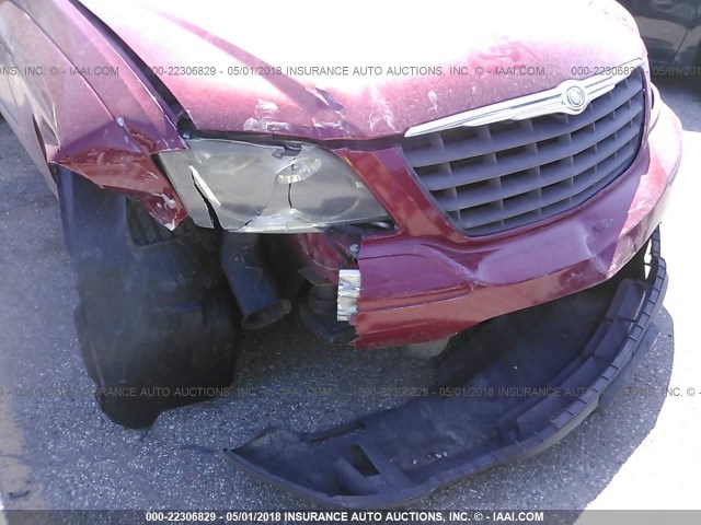 2A4GM48446R709458 - 2006 CHRYSLER PACIFICA RED photo 6