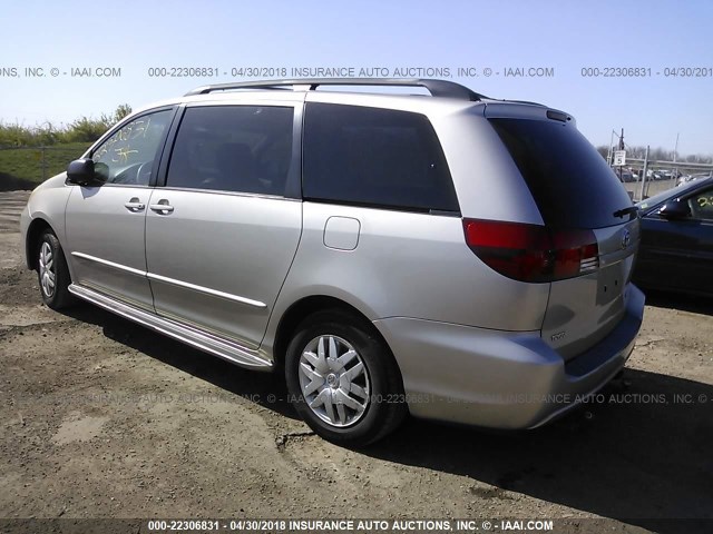 5TDZA23C45S248214 - 2005 TOYOTA SIENNA CE/LE SILVER photo 3