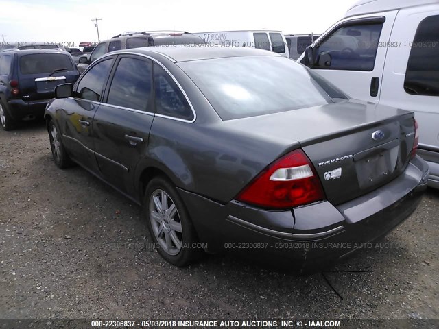 1FAFP25115G162727 - 2005 FORD FIVE HUNDRED LIMITED GRAY photo 3