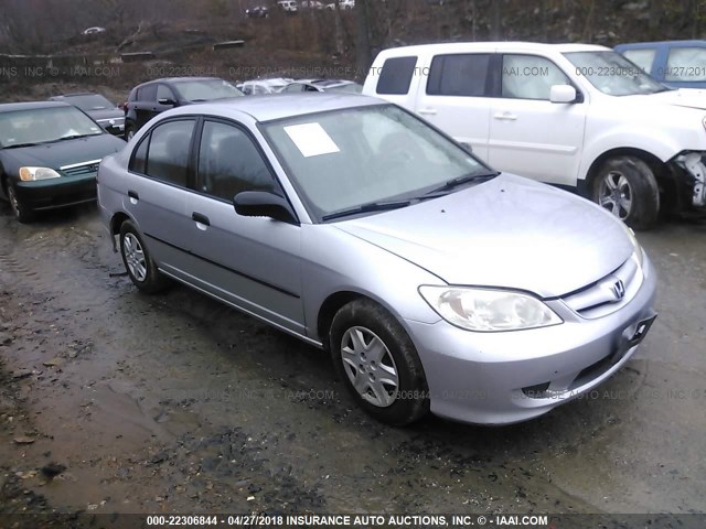 2HGES16354H622555 - 2004 HONDA CIVIC DX VP ვერცხლისფერი ფოტო 1
