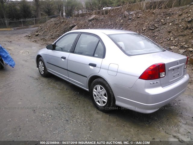 2HGES16354H622555 - 2004 HONDA CIVIC DX VP ვერცხლისფერი ფოტო 3