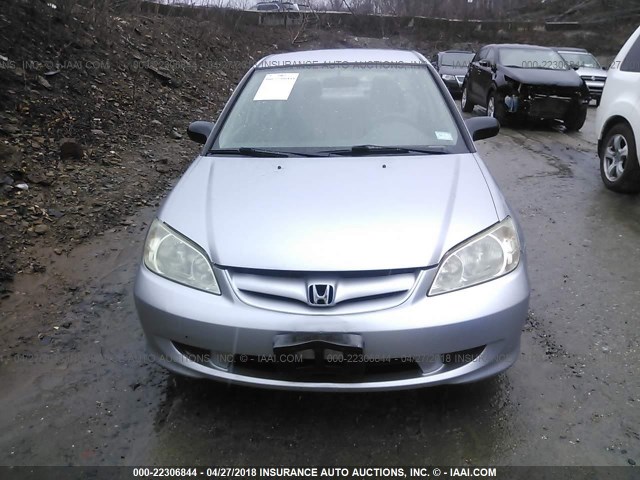 2HGES16354H622555 - 2004 HONDA CIVIC DX VP SILVER photo 6