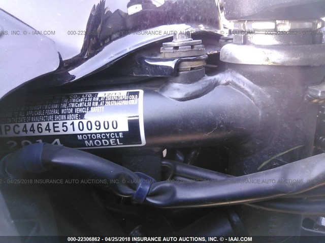 MLHPC4464E5100900 - 2014 HONDA CBR500 R BLACK photo 10