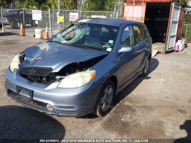 2T1KR32E83C159898 - 2003 TOYOTA COROLLA MATRIX XR BLUE photo 2