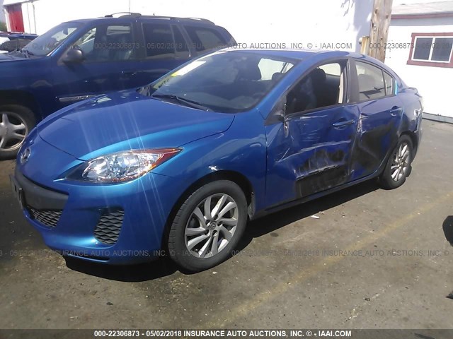 JM1BL1V8XC1525151 - 2012 MAZDA 3 I BLUE photo 2