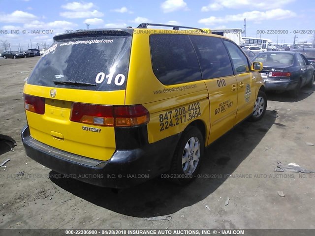 5FNRL18754B136394 - 2004 HONDA ODYSSEY EXL ყვითელი ფოტო 4