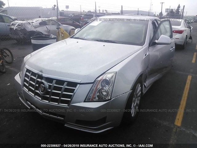 1G6DE5E57D0116924 - 2013 CADILLAC CTS LUXURY COLLECTION SILVER photo 2