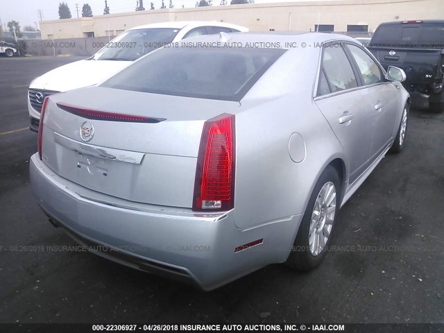 1G6DE5E57D0116924 - 2013 CADILLAC CTS LUXURY COLLECTION SILVER photo 4