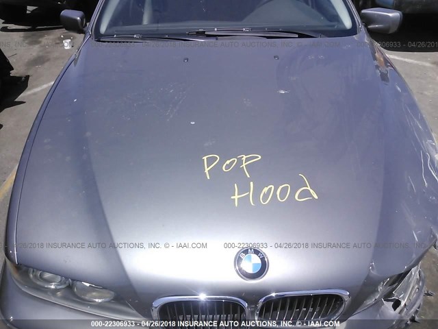 WBADT63493CK34941 - 2003 BMW 530 I AUTOMATIC GRAY photo 10