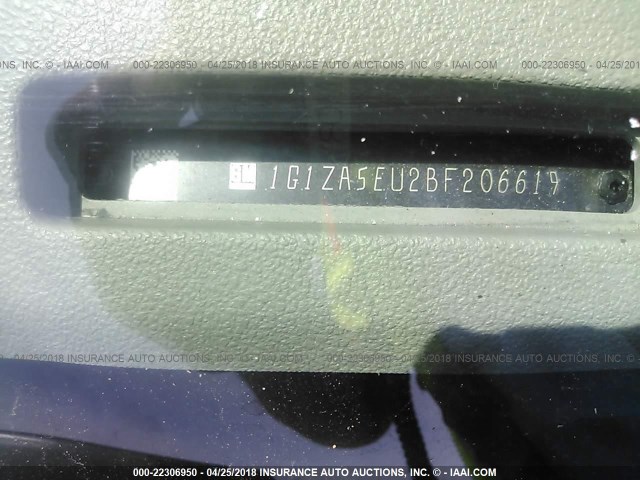 1G1ZA5EU2BF206619 - 2011 CHEVROLET MALIBU LS 银色 照片 9