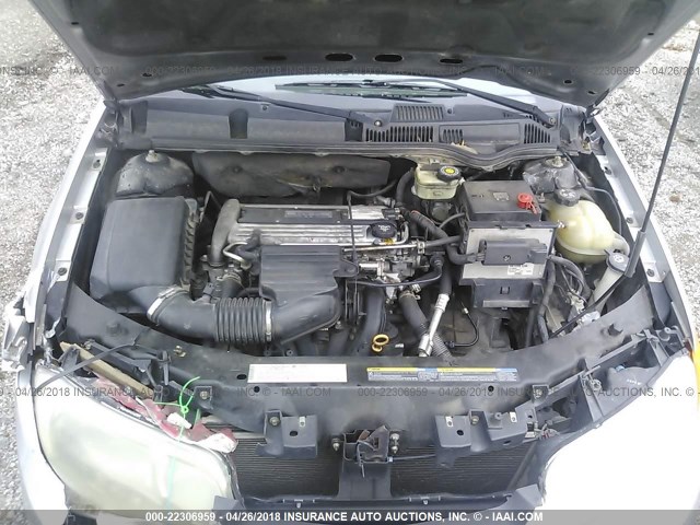 1G8AM12F24Z118952 - 2004 SATURN ION LEVEL 2 SILVER photo 10