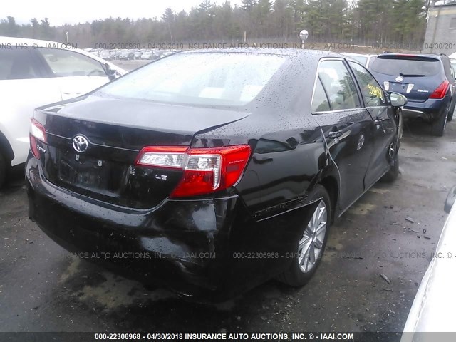 4T4BF1FK5CR180239 - 2012 TOYOTA CAMRY SE/LE/XLE BLACK photo 4
