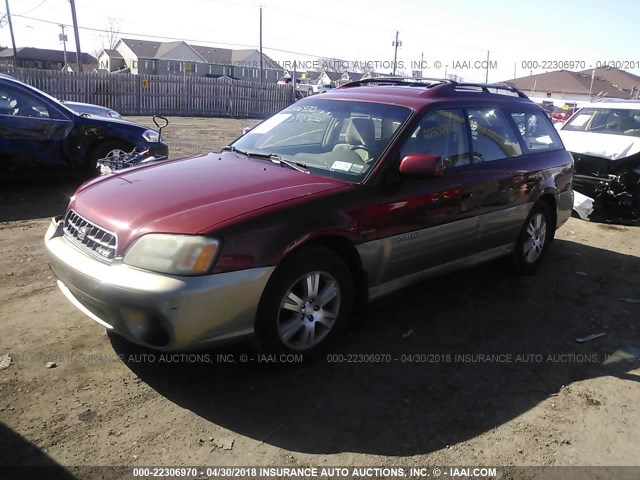 4S3BH815347600485 - 2004 SUBARU LEGACY OUTBACK H6 3.0 SPECIAL RED photo 2