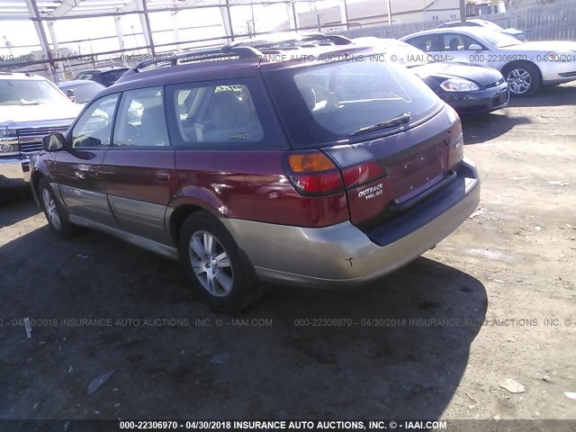 4S3BH815347600485 - 2004 SUBARU LEGACY OUTBACK H6 3.0 SPECIAL RED photo 3