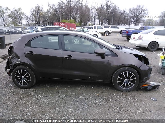 KNADN5A34D6203742 - 2013 KIA RIO EX/SX BROWN photo 6