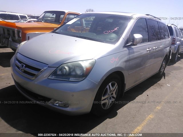 5FNRL38826B116353 - 2006 HONDA ODYSSEY TOURING SILVER photo 2