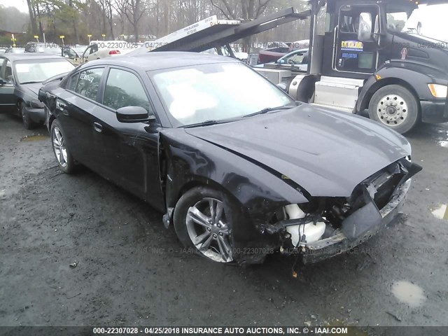 2C3CDXDT1CH103737 - 2012 DODGE CHARGER R/T BLACK photo 1