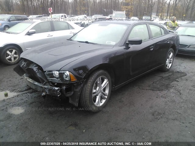 2C3CDXDT1CH103737 - 2012 DODGE CHARGER R/T BLACK photo 2