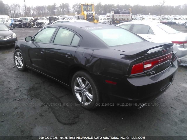 2C3CDXDT1CH103737 - 2012 DODGE CHARGER R/T BLACK photo 3
