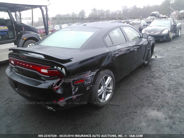 2C3CDXDT1CH103737 - 2012 DODGE CHARGER R/T BLACK photo 4