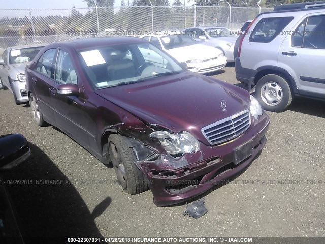 WDBRF52H36F823483 - 2006 MERCEDES-BENZ C GENERATION 2006 230 BURGUNDY photo 1