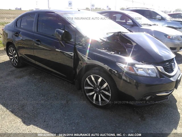 19XFB2F99EE025662 - 2014 HONDA CIVIC EXL BLACK photo 1